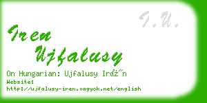 iren ujfalusy business card